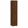 Aparador alto madera contrachapada roble marrón 34,5x34x180 cm de vidaXL, Aparadores - Ref: Foro24-3200432, Precio: 109,09 €,...