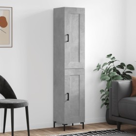 Concrete gray plywood sideboard 34.5x34x180 cm by vidaXL, Sideboards - Ref: Foro24-3200453, Price: 97,99 €, Discount: %