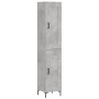 Aparador de madera contrachapada gris hormigón 34,5x34x180 cm de vidaXL, Aparadores - Ref: Foro24-3200453, Precio: 97,65 €, D...