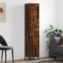 Aparador de madera contrachapada roble ahumado 34,5x34x180 cm de vidaXL, Aparadores - Ref: Foro24-3200454, Precio: 101,26 €, ...