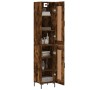 Aparador de madera contrachapada roble ahumado 34,5x34x180 cm de vidaXL, Aparadores - Ref: Foro24-3200454, Precio: 101,26 €, ...