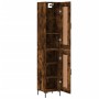 Aparador de madera contrachapada roble ahumado 34,5x34x180 cm de vidaXL, Aparadores - Ref: Foro24-3200454, Precio: 101,26 €, ...