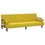 Sofá cama con reposabrazos terciopelo amarillo de vidaXL, Sofás - Ref: Foro24-351899, Precio: 232,42 €, Descuento: %