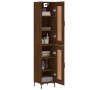 Tall brown oak plywood sideboard 34.5x34x180 cm by vidaXL, Sideboards - Ref: Foro24-3200456, Price: 107,56 €, Discount: %