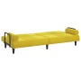 Sofá cama con reposabrazos terciopelo amarillo de vidaXL, Sofás - Ref: Foro24-351899, Precio: 232,42 €, Descuento: %