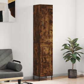 Smoked oak plywood sideboard 34.5x34x180 cm by vidaXL, Sideboards - Ref: Foro24-3200462, Price: 108,61 €, Discount: %