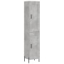 Aparador de madera contrachapada gris hormigón 34,5x34x180 cm de vidaXL, Aparadores - Ref: Foro24-3200461, Precio: 102,17 €, ...