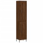 Aparador alto madera contrachapada roble marrón 34,5x34x180 cm de vidaXL, Aparadores - Ref: Foro24-3200464, Precio: 109,93 €,...