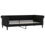 Sofá cama cuero sintético negro 90x200 cm de vidaXL, Camas y somieres - Ref: Foro24-354226, Precio: 309,29 €, Descuento: %