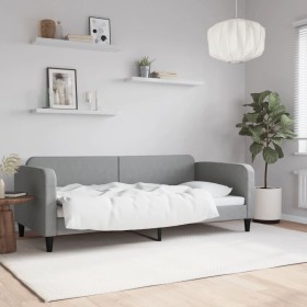 Light gray fabric sofa bed 90x200 cm by vidaXL, Beds and slatted bases - Ref: Foro24-354033, Price: 215,99 €, Discount: %