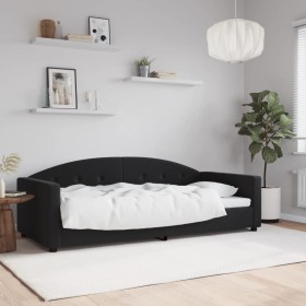 Black velvet sofa bed 90x200 cm by vidaXL, Beds and slatted bases - Ref: Foro24-354140, Price: 214,41 €, Discount: %