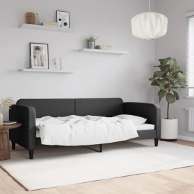 Sofá cama tela negro 90x200 cm de vidaXL, Camas y somieres - Ref: Foro24-354035, Precio: 214,99 €, Descuento: %