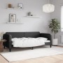 Black fabric sofa bed 90x200 cm by vidaXL, Beds and slatted bases - Ref: Foro24-354035, Price: 228,33 €, Discount: %