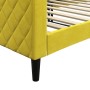 Yellow velvet sofa bed 90x200 cm by vidaXL, Beds and slatted bases - Ref: Foro24-354249, Price: 218,37 €, Discount: %