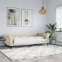 Cream synthetic leather sofa bed 90x200 cm by vidaXL, Beds and slatted bases - Ref: Foro24-354228, Price: 258,86 €, Discount: %