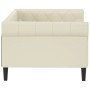 Sofá cama cuero sintético color crema 90x200 cm de vidaXL, Camas y somieres - Ref: Foro24-354228, Precio: 258,86 €, Descuento: %