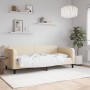 Sofá cama tela color crema 90x200 cm de vidaXL, Camas y somieres - Ref: Foro24-354037, Precio: 218,36 €, Descuento: %