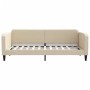 Sofá cama tela color crema 90x200 cm de vidaXL, Camas y somieres - Ref: Foro24-354037, Precio: 218,36 €, Descuento: %