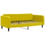 Sofá cama terciopelo amarillo 90x200 cm de vidaXL, Camas y somieres - Ref: Foro24-354091, Precio: 201,99 €, Descuento: %