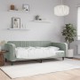 Light gray velvet sofa bed 100x200 cm by vidaXL, Beds and slatted bases - Ref: Foro24-354093, Price: 224,55 €, Discount: %