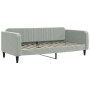 Light gray velvet sofa bed 100x200 cm by vidaXL, Beds and slatted bases - Ref: Foro24-354093, Price: 224,55 €, Discount: %