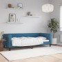 Blue velvet sofa bed 90x200 cm by vidaXL, Beds and slatted bases - Ref: Foro24-354243, Price: 220,91 €, Discount: %