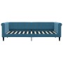 Blue velvet sofa bed 90x200 cm by vidaXL, Beds and slatted bases - Ref: Foro24-354243, Price: 220,91 €, Discount: %