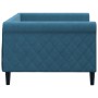 Blue velvet sofa bed 90x200 cm by vidaXL, Beds and slatted bases - Ref: Foro24-354243, Price: 220,91 €, Discount: %