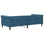 Blue velvet sofa bed 90x200 cm by vidaXL, Beds and slatted bases - Ref: Foro24-354243, Price: 220,91 €, Discount: %