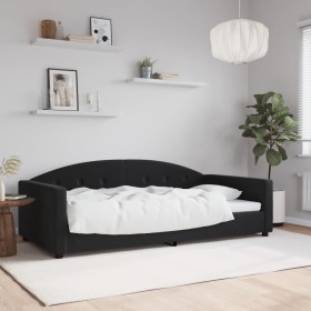 Black velvet sofa bed 100x200 cm by vidaXL, Beds and slatted bases - Ref: Foro24-354147, Price: 237,23 €, Discount: %