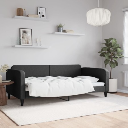 Sofá cama tela negro 100x200 cm de vidaXL, Camas y somieres - Ref: Foro24-354040, Precio: 222,16 €, Descuento: %