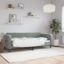 Light gray velvet sofa bed 80x200 cm by vidaXL, Beds and slatted bases - Ref: Foro24-354079, Price: 210,95 €, Discount: %