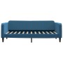 Blue velvet sofa bed 90x200 cm by vidaXL, Beds and slatted bases - Ref: Foro24-354085, Price: 214,05 €, Discount: %