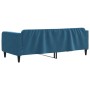 Blue velvet sofa bed 90x200 cm by vidaXL, Beds and slatted bases - Ref: Foro24-354085, Price: 214,05 €, Discount: %