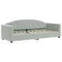 Sofá cama terciopelo gris claro 80x200 cm de vidaXL, Camas y somieres - Ref: Foro24-354129, Precio: 212,90 €, Descuento: %