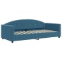 Blue velvet sofa bed 90x200 cm by vidaXL, Beds and slatted bases - Ref: Foro24-354135, Price: 214,17 €, Discount: %