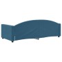 Blue velvet sofa bed 90x200 cm by vidaXL, Beds and slatted bases - Ref: Foro24-354135, Price: 214,17 €, Discount: %