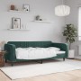 Sofá cama terciopelo verde oscuro 90x200 cm de vidaXL, Camas y somieres - Ref: Foro24-354088, Precio: 211,73 €, Descuento: %