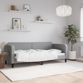 Sofá cama tela gris claro 80x200 cm de vidaXL, Camas y somieres - Ref: Foro24-354028, Precio: 210,01 €, Descuento: %