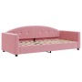 Pink velvet sofa bed 90x200 cm by vidaXL, Beds and slatted bases - Ref: Foro24-354139, Price: 223,32 €, Discount: %