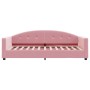 Pink velvet sofa bed 90x200 cm by vidaXL, Beds and slatted bases - Ref: Foro24-354139, Price: 223,32 €, Discount: %