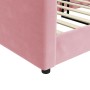 Pink velvet sofa bed 90x200 cm by vidaXL, Beds and slatted bases - Ref: Foro24-354139, Price: 223,32 €, Discount: %