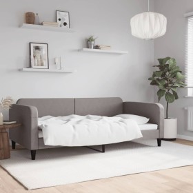 Taupe gray fabric sofa bed 100x200 cm by vidaXL, Beds and slatted bases - Ref: Foro24-354041, Price: 222,16 €, Discount: %