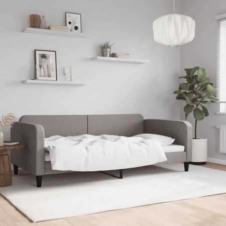 Sofá cama tela gris taupe 100x200 cm de vidaXL, Camas y somieres - Ref: Foro24-354041, Precio: 222,16 €, Descuento: %