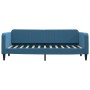 Blue velvet sofa bed 80x200 cm by vidaXL, Beds and slatted bases - Ref: Foro24-354078, Price: 208,99 €, Discount: %