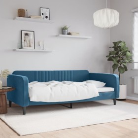 Sofá cama terciopelo azul 100x200 cm de vidaXL, Camas y somieres - Ref: Foro24-354092, Precio: 222,99 €, Descuento: %