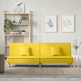 Light yellow fabric sofa bed by vidaXL, Sofas - Ref: Foro24-351904, Price: 228,73 €, Discount: %