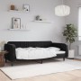 Black velvet sofa bed 90x190 cm by vidaXL, Beds and slatted bases - Ref: Foro24-354101, Price: 210,70 €, Discount: %