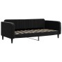 Sofá cama terciopelo negro 90x190 cm de vidaXL, Camas y somieres - Ref: Foro24-354101, Precio: 210,95 €, Descuento: %