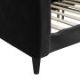 Black velvet sofa bed 90x190 cm by vidaXL, Beds and slatted bases - Ref: Foro24-354101, Price: 210,70 €, Discount: %